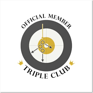 The "Triple Club" - Black Text Posters and Art